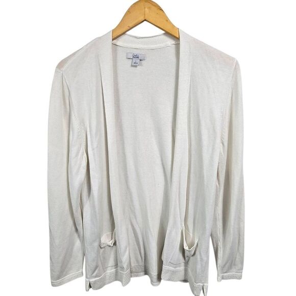 croft & barrow Sweaters - Croft & Barrow White Women's Cardigan Sizr L